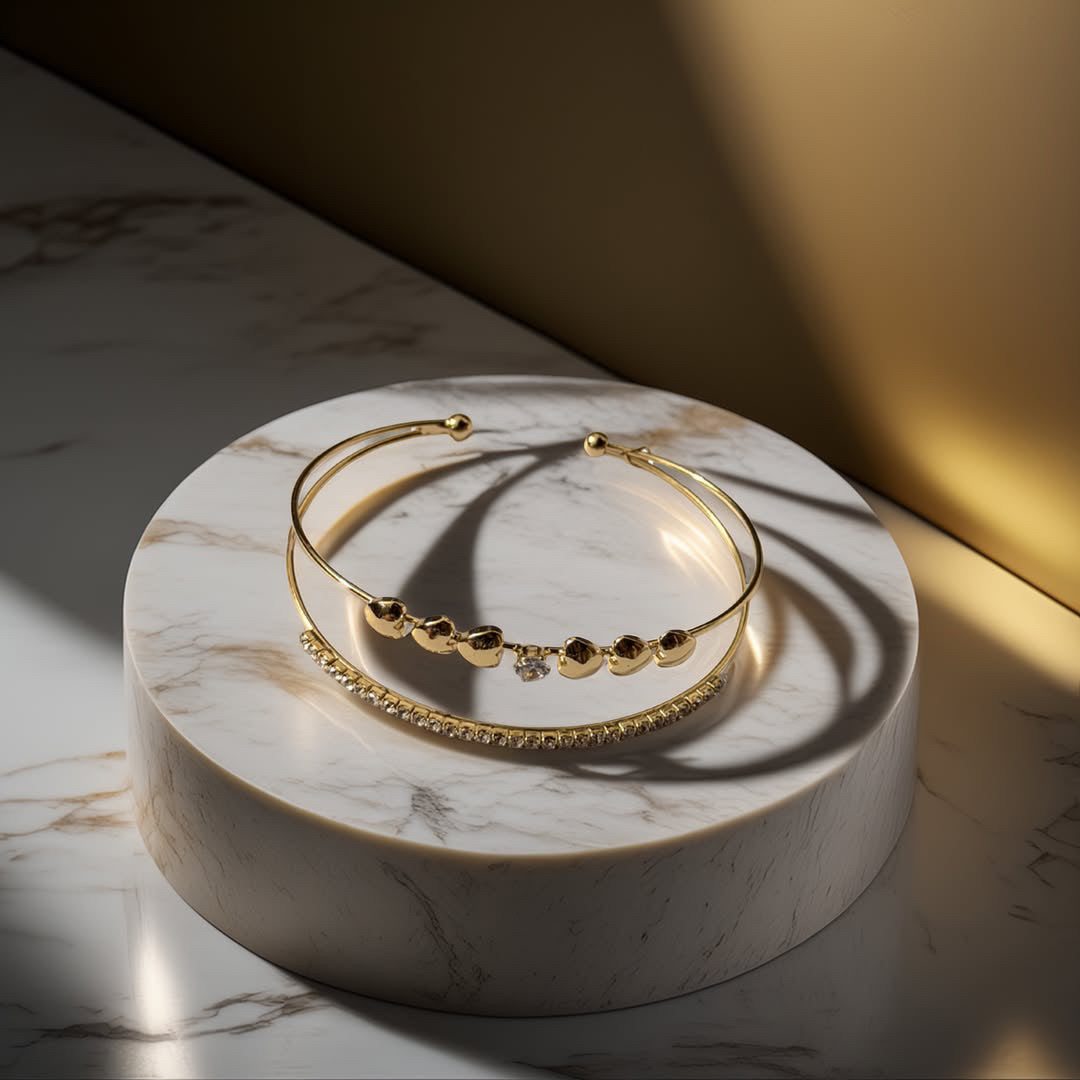 Anti Tarnish Love bead crystal bracelet