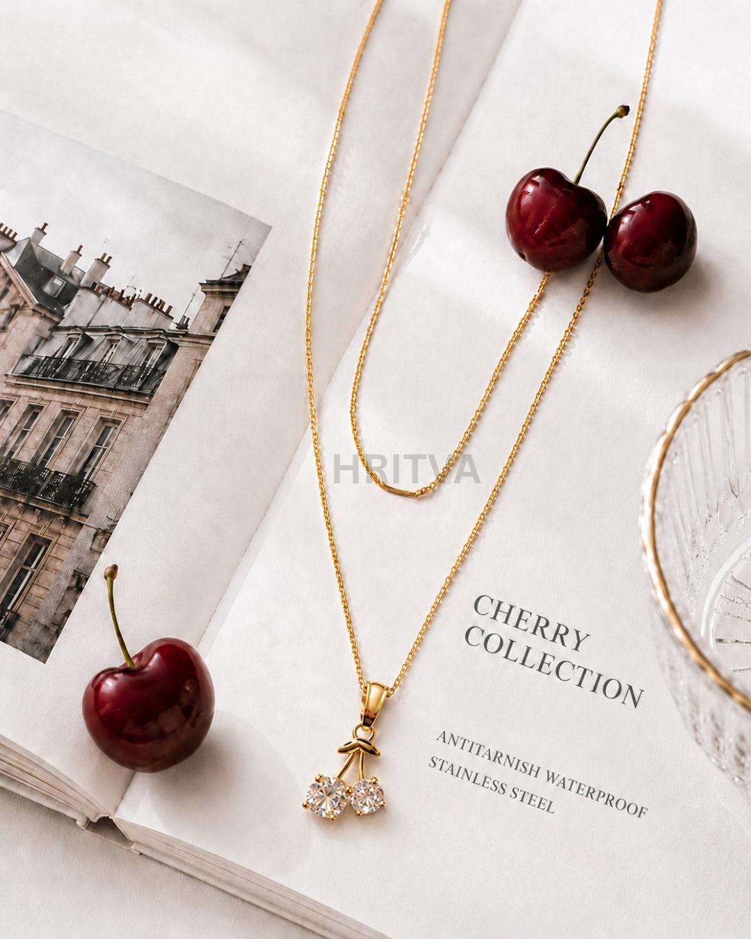 White Cherry Anti-Tarnish Waterproof Chain