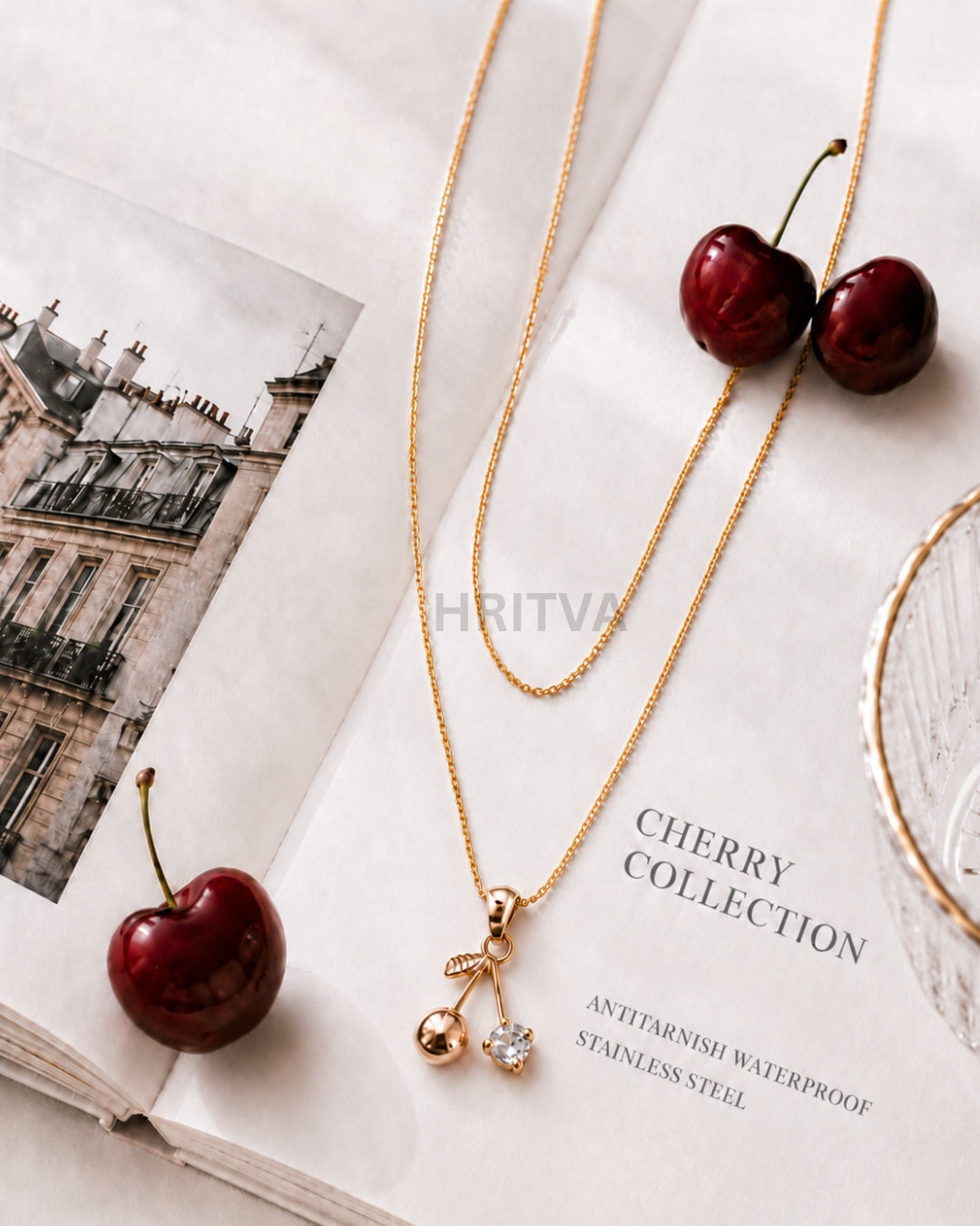 Dual Cherry Anti-Tarnish Waterproof Chain