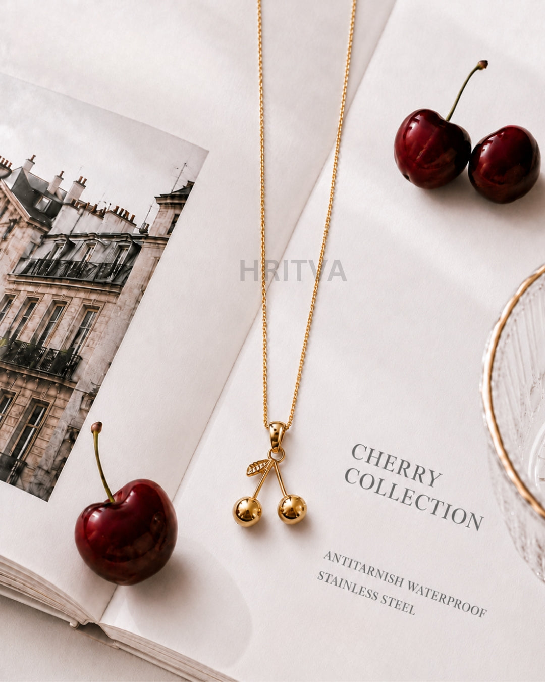 Golden Cherry Anti-Tarnish Waterproof Chain