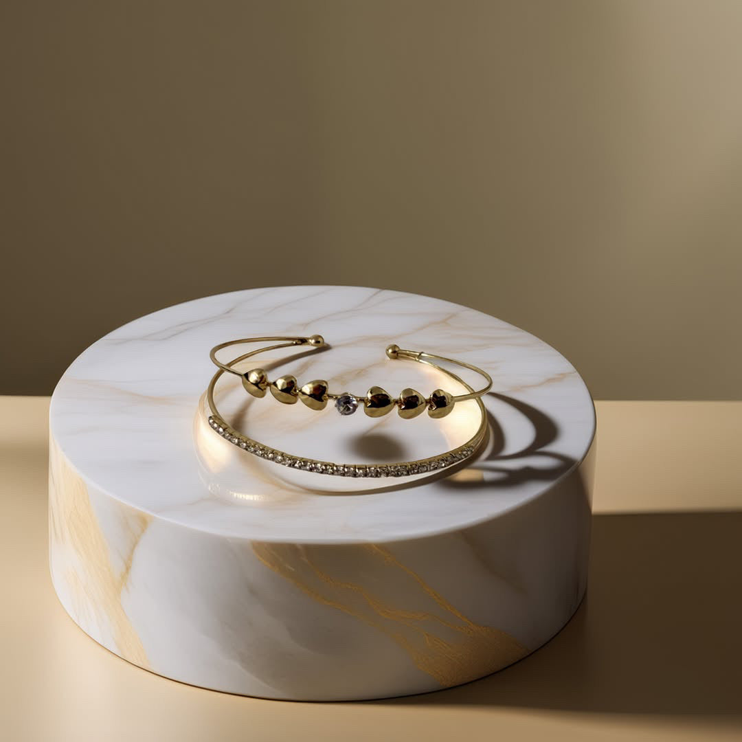 Anti Tarnish Love bead crystal bracelet