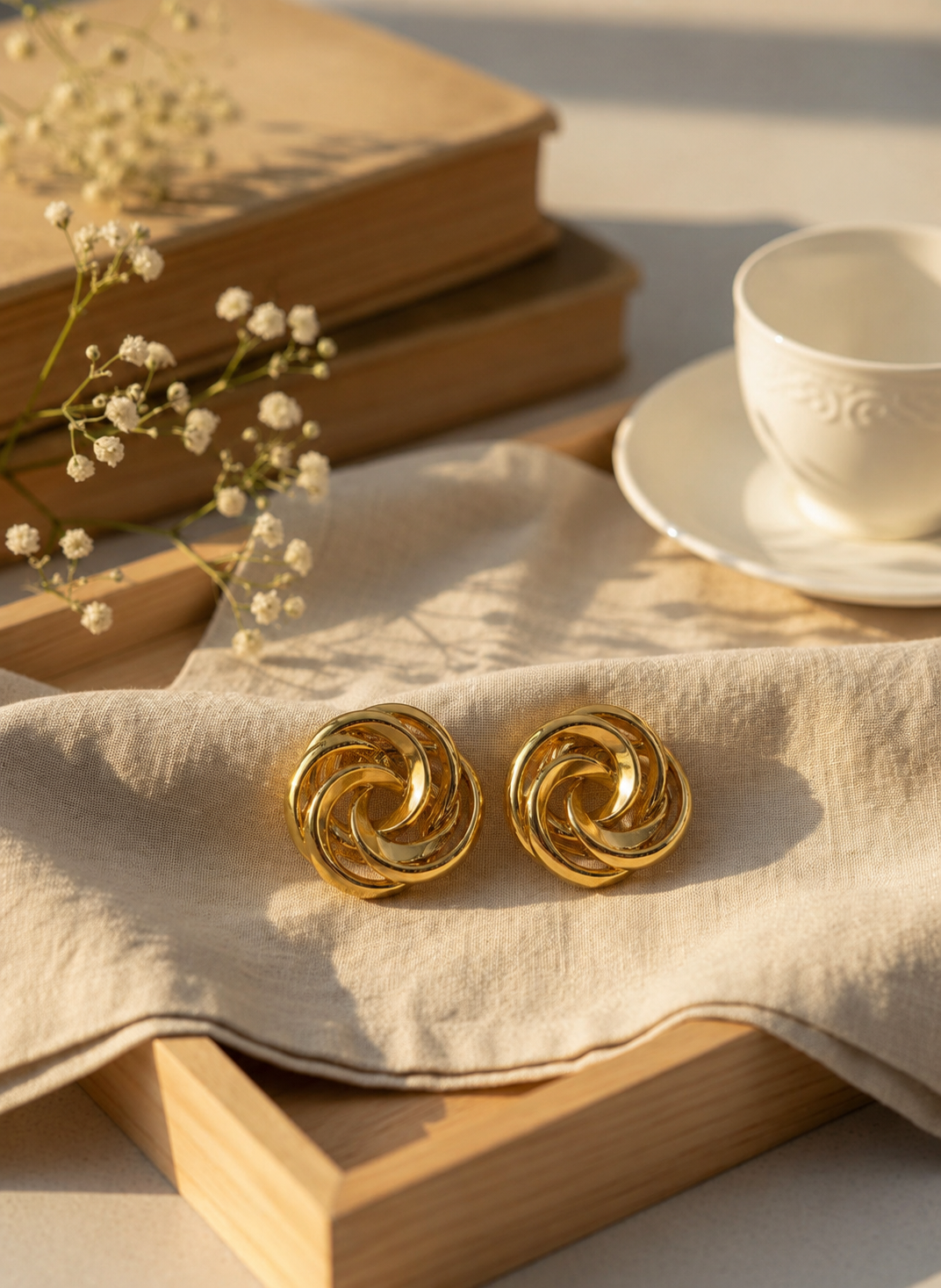 Swirl Stud Earrings