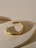 Classic Round Gold Cuff Bangle