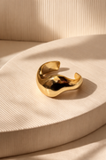 Golden Wave Cuff Bangle