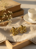 Golden Daisy Stud Earrings