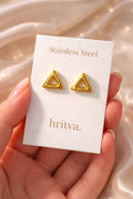Golden Triangle Stud Earrings
