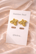 Golden Butterfly Stud Earrings