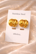 Lotus Gold Earring